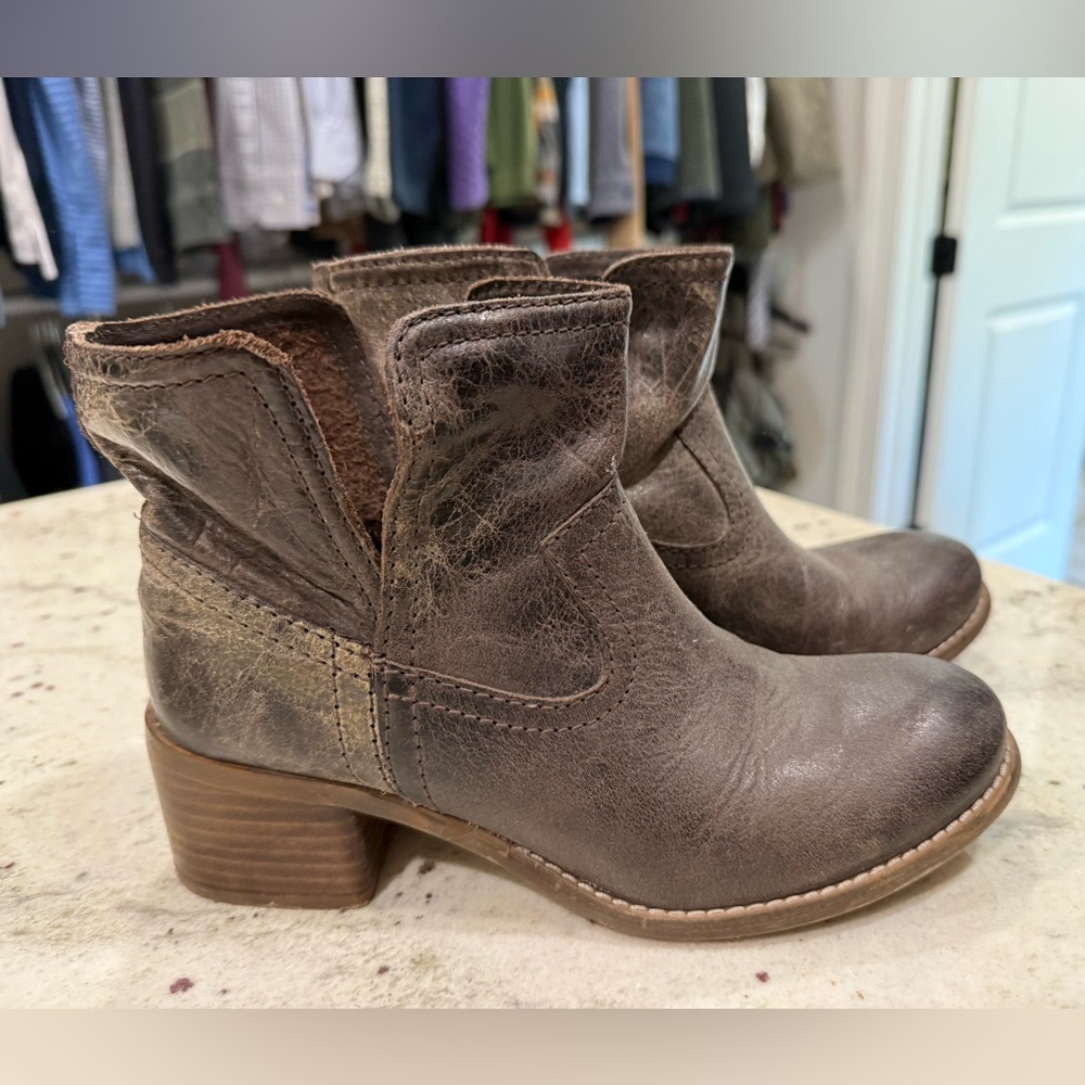 Brown Leather Ankle Boots
